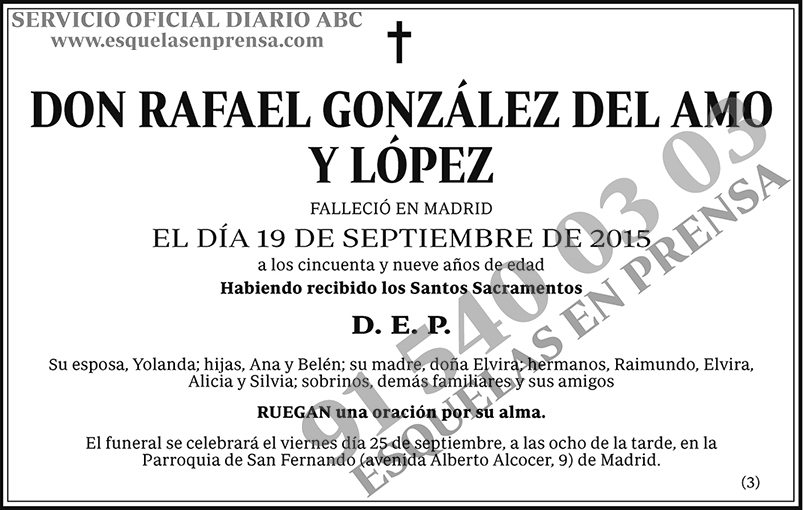 Rafael González del Amo y López